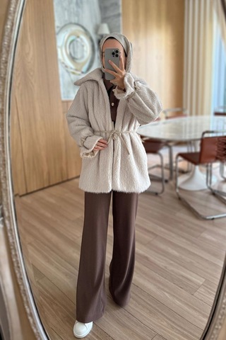 Alpaka Kürk - Bej Bej