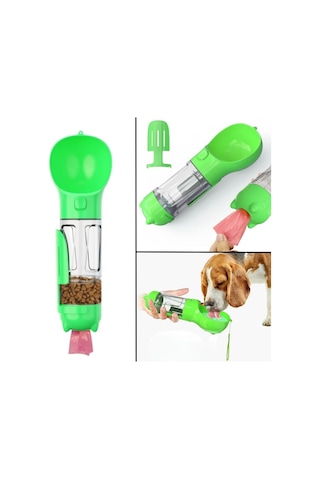 Buffer Taşınabilir Hazneli Mama Kaplı ,kaka Poşetli Kedi,köpek Suluğu-300ml