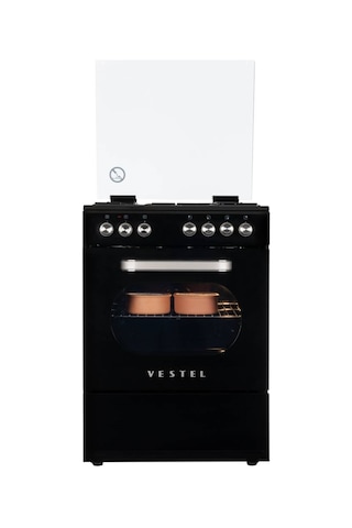 Vestel SF 8400 Retro 66 LT Ocaklı Solo Fırın Siyah