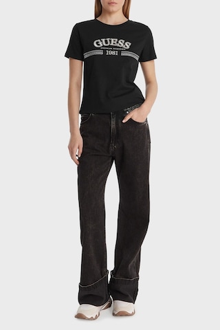 Guess Bayan T Shirt V6rı16 I3z14 Jblk Siyah Siyah