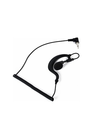 Yaozixa 3.5mm Kablolu Radyo Kulaklığı - Tek Kulaklı Ergonomik Tasarım, Esnek Kıvrımlı Kablo, Dışarıdaki Etkinlikler İçin Siyah