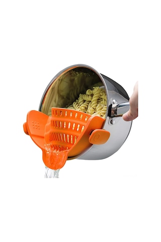 Vkemall Geniş Ağızlı Dayanıklı Silikon Süzgeç - Mutfakta Kolay Kullanım İçin Pratik Filtreleme Aracı