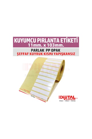 Kuyumcu Pırlanta Etiketi Şeffaf Kuyruk 11X103MM. 1.250 Adet Kuyumcu Pırlanta Etiketi Şeffaf Kuyruk 11X103MM. 1.250 Adet