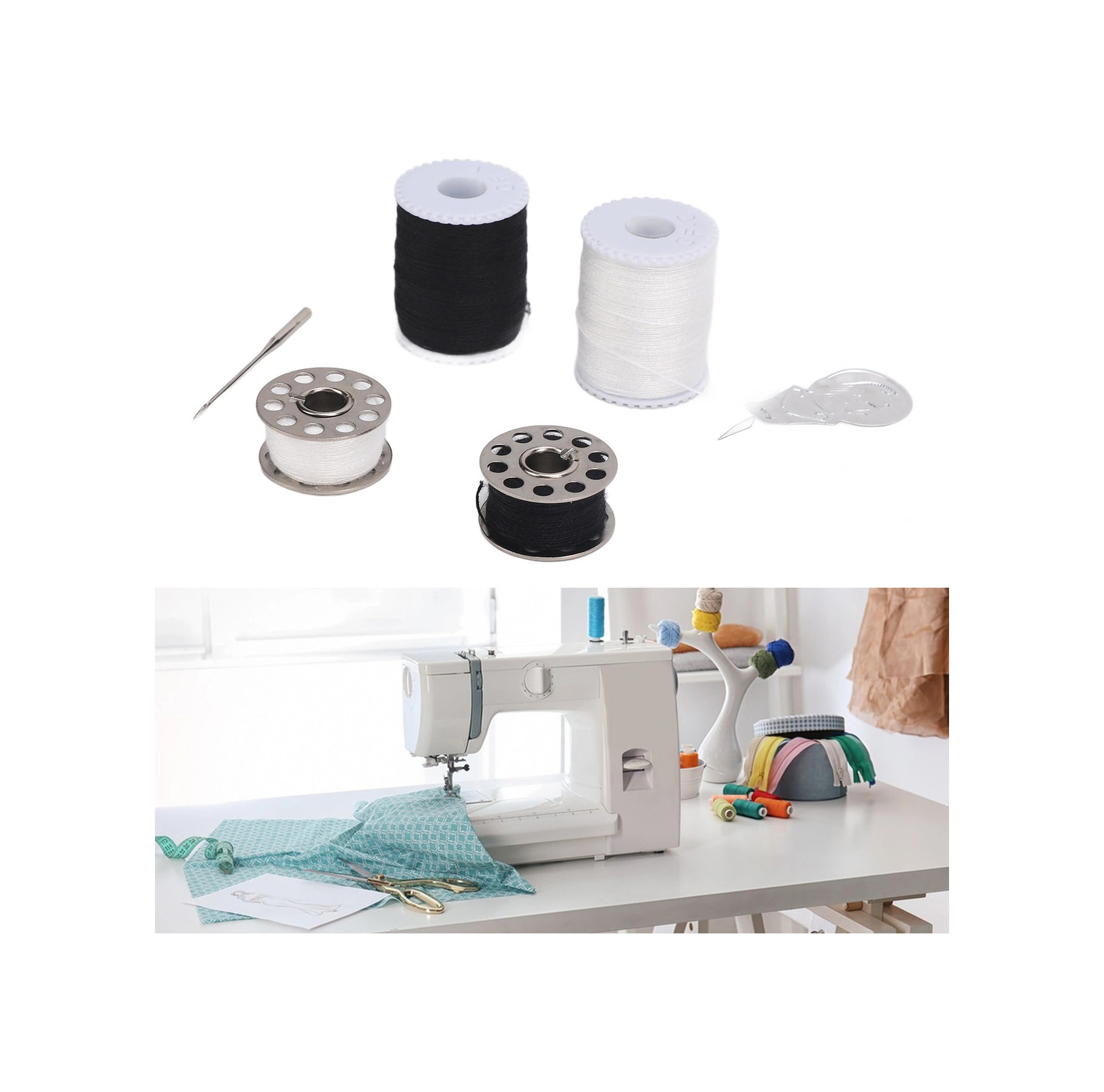 Wezone Fanghua Dikiş Makinesi İçin Demir Bobin, İplik Makaraları, İğne Ve İplik Aleti Seti - Ev Dikişi Ve El Yapımı İçin Uygun