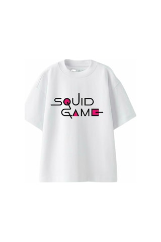 Sea Bubbles Squid Game Çocuk Tişört Beyaz