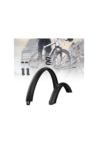 Suntek Dağ Bisikleti Çamurlukları Montaj 27.5-siyah-destek Siyah