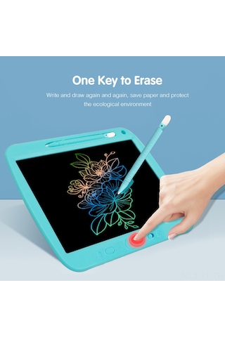 Teltree 9" Lcd Yazı Tahtası - Çocuklar Ve Yetişkinler İçin Kısmen Silinebilir, Göz Koruyucu Doodle Pad 112 Karakter Diğer