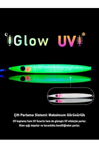 Jig, Zoka, Suni Yem, Glow Uv Metal Jig, 60gr 10cm Razor 60