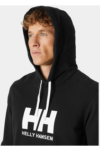 Helly Hansen Hh Logo Hoodie Erkek Siyah Kapüşonlu Sweatshirt 33977-990