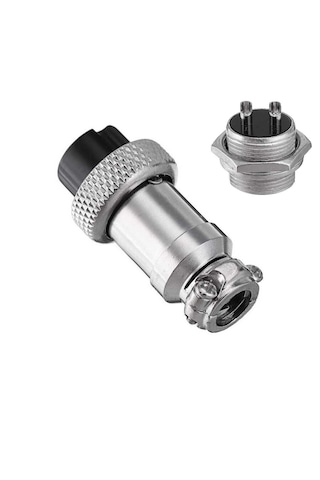 Mike Konnektör 2-pin 16mm - Dişi +erkek Takım