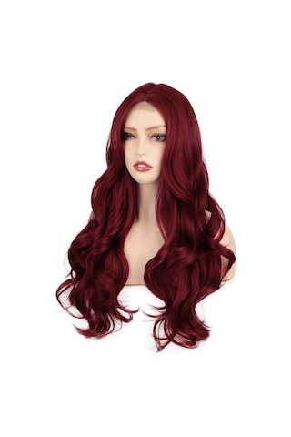 2021 Yeni Peruk Avrupalı Ve Amerikalı Kadın Peruk Küçük Dalga Kimyasal Elyaf Büyük Dalga Uzun Kıvırcık Saç Peruk Peruk Başlık Kırmızı Şarap