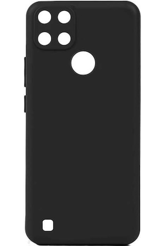 Realme C21y Kılıf Biye Silikon - Siyah Siyah Siyah