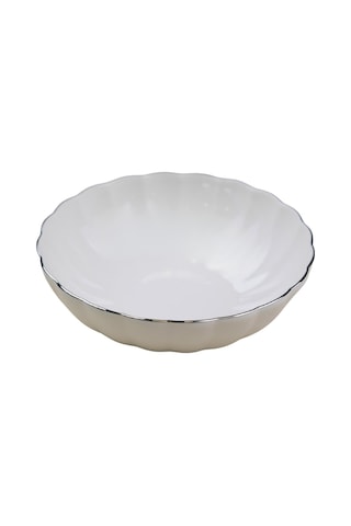 Kütahya Porselen Bone Luz Platin Fileli Çorba Kasesi 15cm 2 Li Çok Renkli