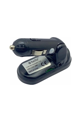 12v-24v Transmıtter Aux/bluetooth/mp3/sd Kart/usb X 2 Şarj Uzaktan Kumandalı Siyah