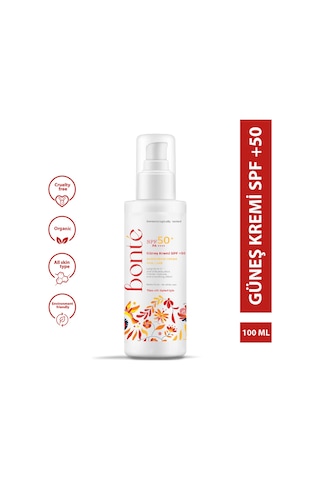 Bonte Care Leke Karşıtı Uva Uvb Güneş Kremi SPF50+ 100 ML