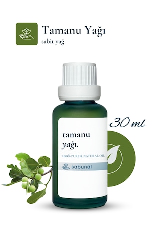 Sabunal Tamanu Yağı 30 ML Soğuk Sıkım Cilt Ve Saç Bakım Yağı