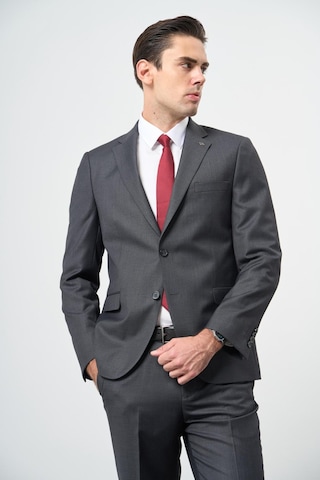 İmza Koyu Antrasit Düz Gabardin Mono Yaka Tam Astar Çift Yırtmaç 2 Düğme 6 Drop Comfort Fit Classic Takım Elbise 1001245171 Koyu Antrasit