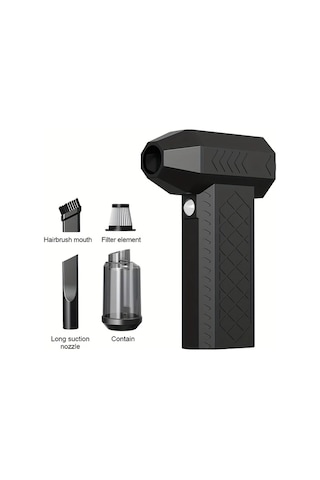 Fochsia Black El Portatif Şarjlı Mini El Fanı Taşınabilir Bilgisayar Klavye Toz Temizleme Araç İçi Kar Küreme