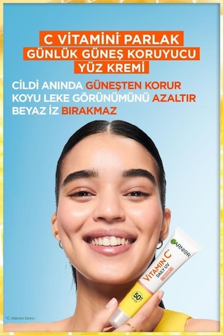 Garnier Vitamin C Daily Uv Invisible Günlük Koruyucu Yüz Güneş Kremi SPF50+ 40 ML