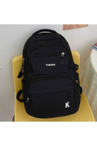 Su Geçirmez Genç Sırt Çantası Yüksek Kapasiteli Trendy Hafif Okul Çantası Naylon Sırt Çantası Kolej