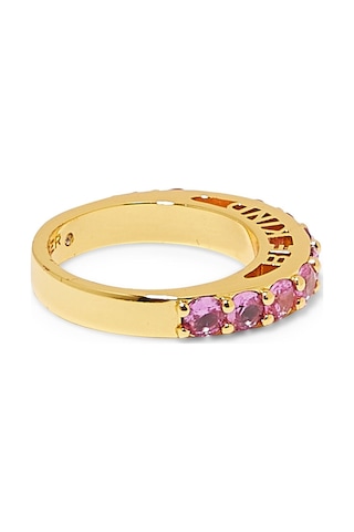Be Kind Band Ring, Renkli Kristalli Yüzük Pembe