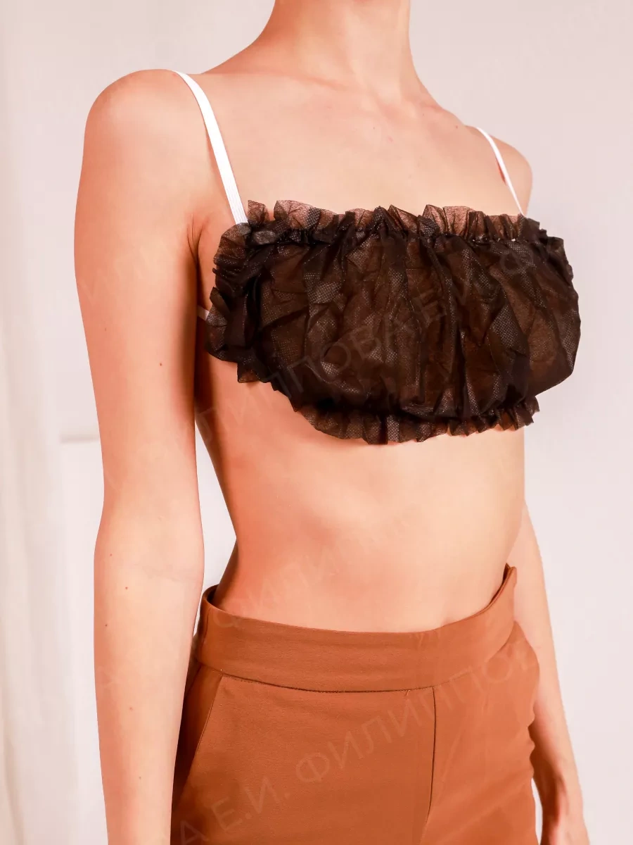 Cistov'e Tek Kullanımlık Açık Sırtlı Siyah Üst 20 Adet 212935184