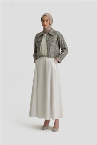 Armine Parlak Baskılı Tüvit Ceket 25y5900 Gri Gri