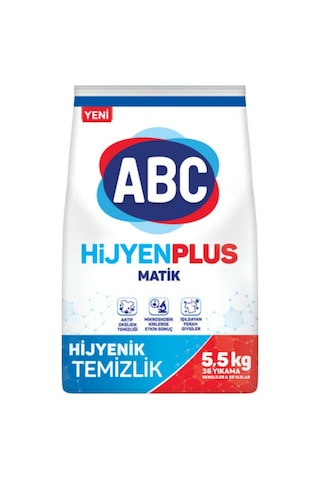 ABC Matik Hijyen Plus 36 Yıkama Çamaşır Deterjanı 5500 G