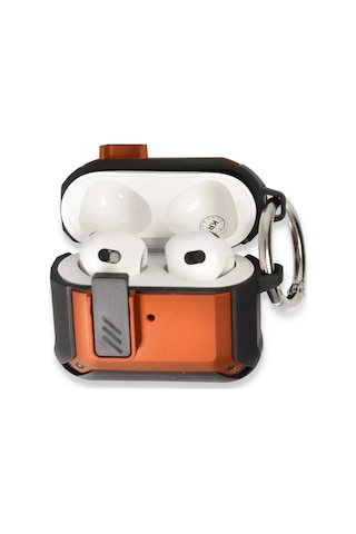 Mark Newface Apple Airpods Uyumlu 3 3.nesil Truva Kılıf - Turuncu Najmaddin