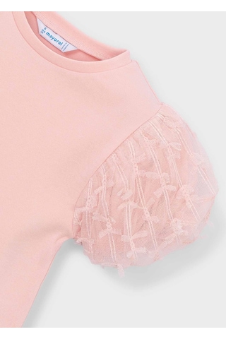 Mayoral Kız Çocuk Balon Kol Tshirt Pembe Pembe