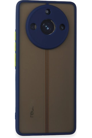 Gld-spt- Newface Realme 11 Pro Kılıf Montreal Silikon Kapak - Lacivert