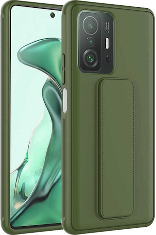 Xiaomi Mi 11t Pro 5g Kılıf Zore Qstand Kapak Koyu Yeşil