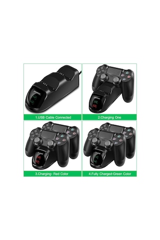 PS4 Slim Pro Dual Charging Dock Göstergeli Şarj İstasyonu Dobe