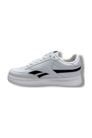 Best Of 2014-26 Cilt Deri Anatomik Bağcıklı Sneaker Beyaz Siyah 36-40