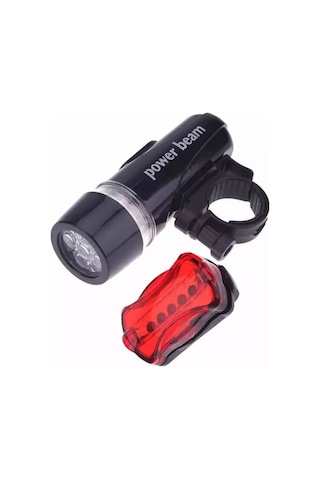 Led Bisiklet Lambası Feneri Ön Far Arka Stop Işık Aydınlatma Setı Çok Renkli