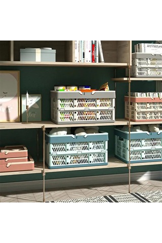 Xiaaokeji Açık Katlanır Piknik Sepeti Taşınabilir Kamp Depolama Konteyner B Pembe