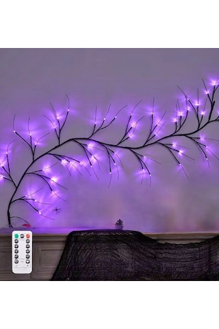Dekoratif Mor Sarmaşık Led 36 Led İç Mekan Uyumlu 8 Farklı Mod Ayarlı- Usb Kablolu