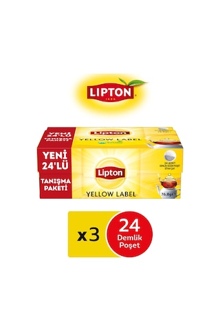 Lipton Yellow Label Demlik Poşet Çay 24lü X 3 Adet