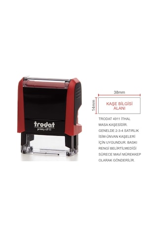 Trodat 4911 - İsim-ünvan Kaşesi Siyah N11.11322
