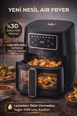 Hiking HAF-508 Airfryer 6 LT Yağsız Fritöz
