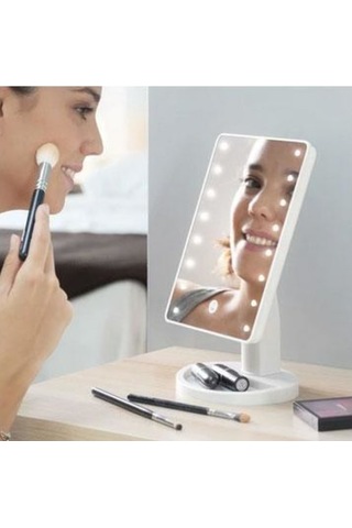 Led'li Ayarlanabilir Makyaj Aynası Beyaz Beyaz Diğer