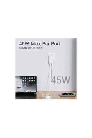 Hepu Hp-c35 45w Gan Ultra İnce 1,4 Cm Hızlı Şarj Adaptörü + Type-c Kablo