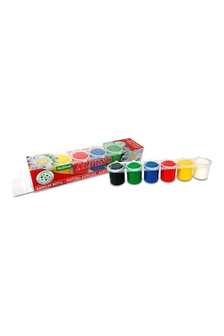 Alpino Akrilik Boya 6 Renk X 25 Ml Şeffaf Kutu Dv-203 Çok Renkli