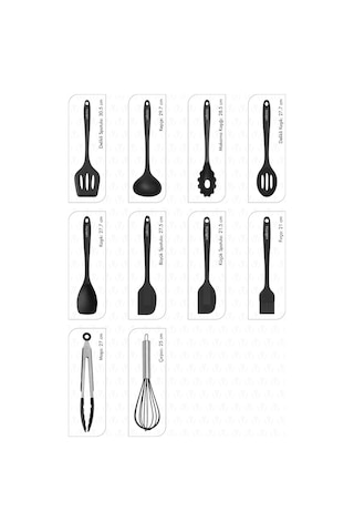 Valletta Salvatore Isıya Dayanıklı Yapışmaz Silikon Spatula Set