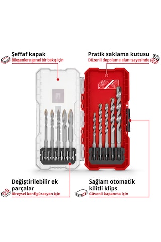 Einhell S-CASE 10 Parça Seramik Matkap Ucu Seti - 49051410