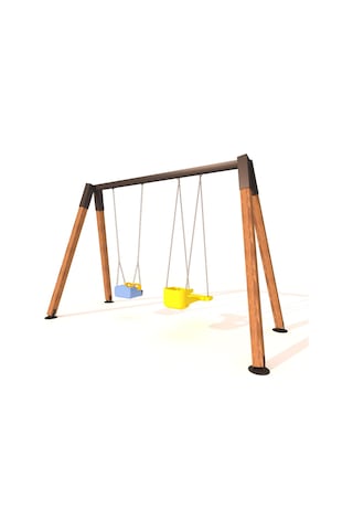 Ahşap Salıncak, İkili Park Salıncağı, Ebeveyn Ve Standart Tip Salıncak Koltuğu-582
