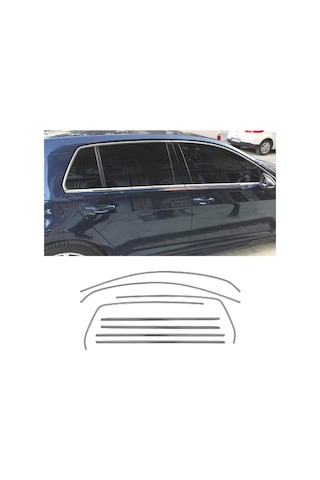 Volkswagen Golf 6 Krom Cam Çerçevesi 12 Parça Tam Tur 2009-2012