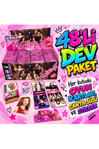 Manifest Full Süper Seri Kutulu Oyun Kartı Sticker Çanta Süsü 48 Li Tam Kutu