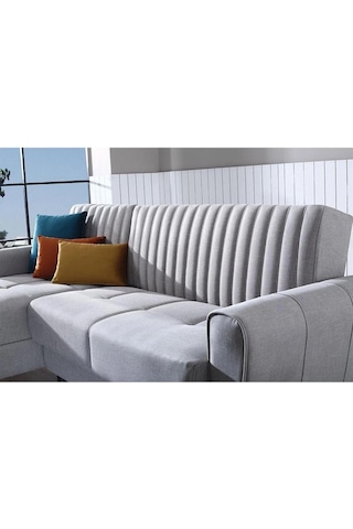 Nice Yataklı Köşe Koltuk Takımı - Gri