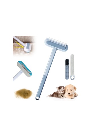 4'ü 1 Arada Kedi Köpek Tüy Toplama Fırçası 1'li Set Cam, Koltuk, Halı Ve Kumaş Yüzeyler İçin Çok Yüzeyl